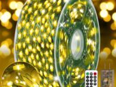 წერტილოვანი განათება თბილი ნათება 300 მეტრი (ნათების რეჟიმები დისტანციური მართვით)